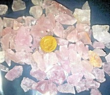 Rose Quartz Chips Mineral Natural Raw Specimen Gemstone Healing Chakra  