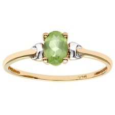 9ct Yellow Gold Peridot Ring By Citerna
