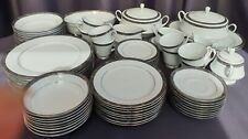 Noritake Legendary Ana Set~White/Grey Marble~Silver Trim~SOLD INDIVIDUALLY