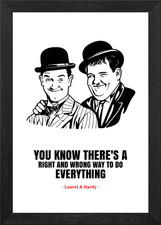 Laurel and hardy quotes - , framed