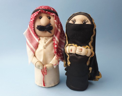 Handmade doll couple dressed - doll,