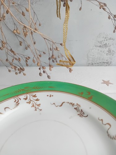 Antique vintage gilded - antique, plate