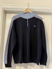 Lacoste Men`s High Neck Zipped Wool Mixed Jumper Size L / XL