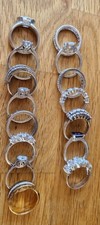 Sterling silver diamonique - silver,