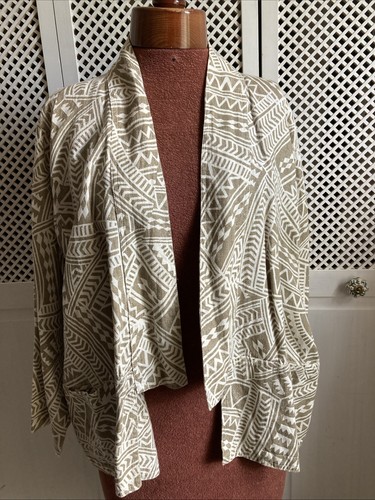 Sahara linen kimono jacket - sahara,