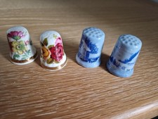 4 x Bone china & ceramic thimbles Finsbury- good used condition