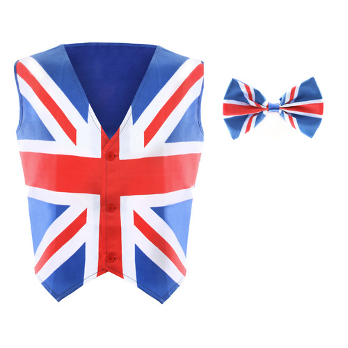 Adults union jack waistcoat - jack, &