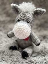 Baby Donkey Handmade Crochet Amigurumy Nursery Toy