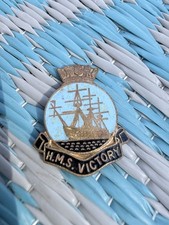 HMS Victory Brass Enamel Lapel
