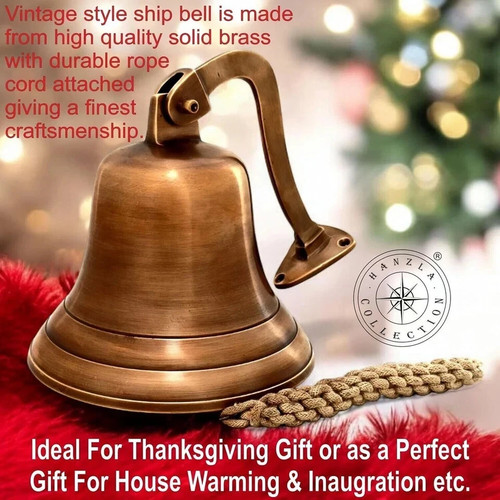 Antique brass bell wall - bell,