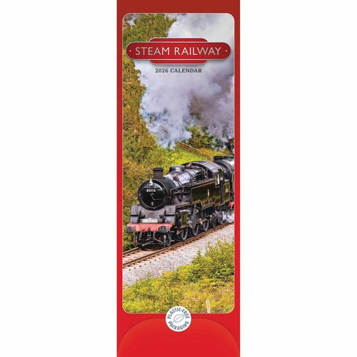 Steam railway slim calendar - steam,