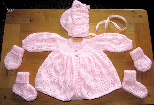 New piece baby pink matinee - baby,