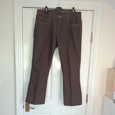 M&S Autograph brown smart casual bootcut trousers UK18L classic boho