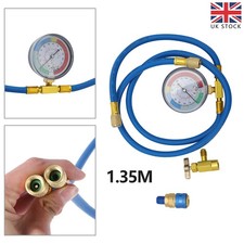 R134A Car Hose A/C Air Conditioning Refrigerant Recharge Hose Gas Gauge Tool NEW