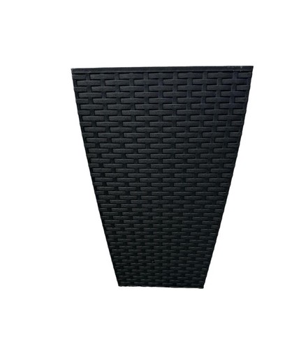 Black tall square plant - black,