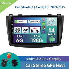 6G+128GB Car Stereo GPS Android 14 For Mazda 3 (Axela) BL 2009-2015 Carplay DAB+