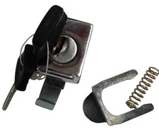 VESPA TOOLBOX LOCK CHROME WITH TWO KEYS PX LML EFL GLOVEBOX NEW TOOL BOX