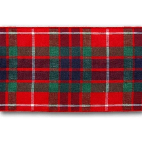 Red fraser tartan ribbon - red,