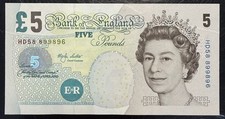 Old Five £5 Pound Note