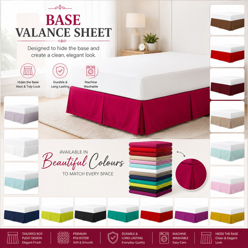 Base valance sheets polycotton - sheets,