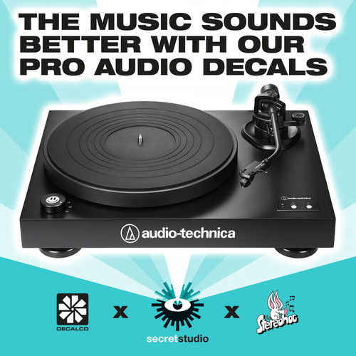 Audio technica white - -, decal