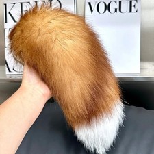 40cm Fox Fur Tail Keychain