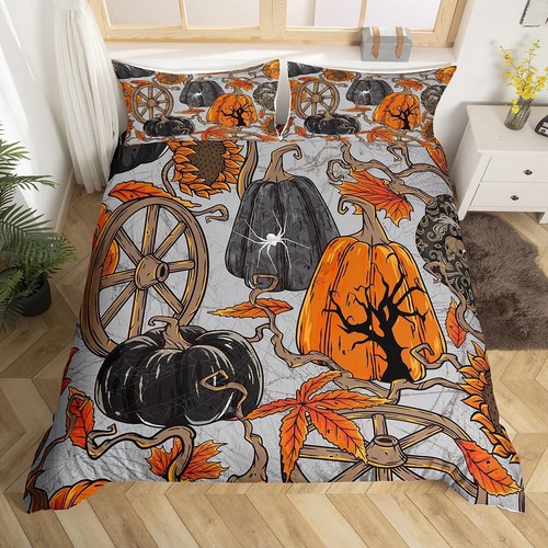 Halloween pumpkin autumn duvet - pumpkin,