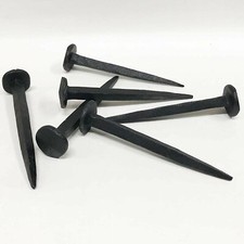4" - Medieval Spike Clavos Nail - Hand Forged - Black. Authentic