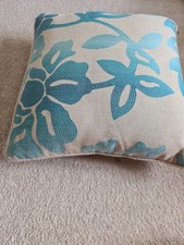 Laura ASHLEY Ellington TEAL Fabric Cushion (professionally Made)