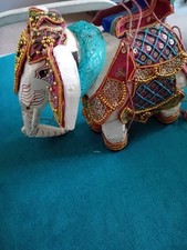 Vintage Thai Wooden Elephant Marionette Puppet