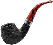 Peterson Dracula Sandblast Finish 9MM FILTER Medium Bent Billiard Briar Pipe 68