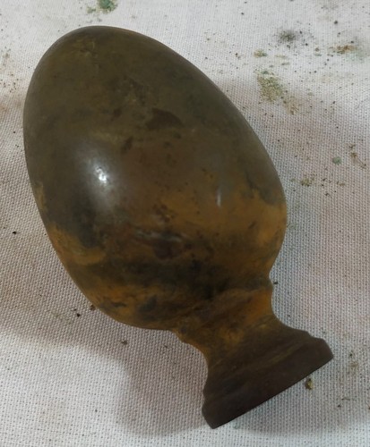 Antique brass egg - antique, bed