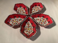 Tapas Bowl Set of 6 Classic Spanish Earthenware, 9cm, Hand Painted Read Desc.