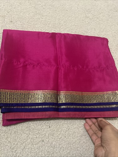 Pink silk sare crepe - sare,