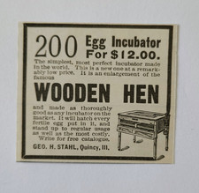 1901 Wooden Hen Egg Incubator