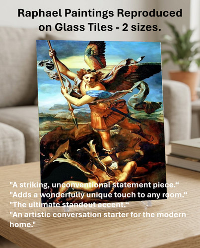 Raphael paintings glass - paintings, on