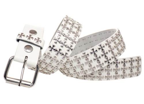 Gothic studded white pvc - studded,