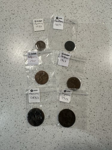 Coins farthing half - 6, farthing,