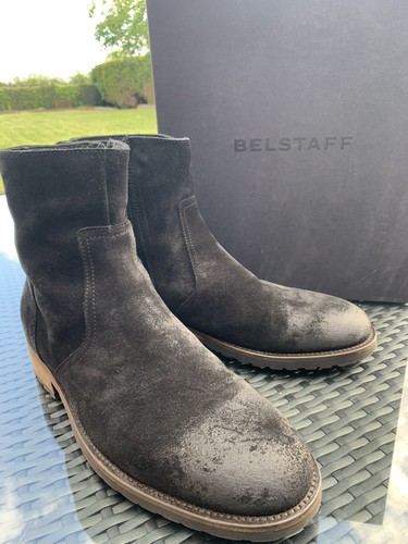 Belstaff attwell black suede - black,
