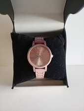 Eton Ladies Pink/Mauve Watch Metal Strap. New/Fully Working.
