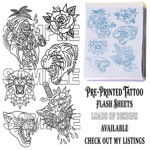 Tattoo stencil sheet ready - stencil,