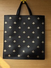 AuthenticLimited edition Gucci Black leather bee /star motif tote bag RRP 2000