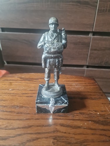 Vintage pewter paratrooper - pewter,