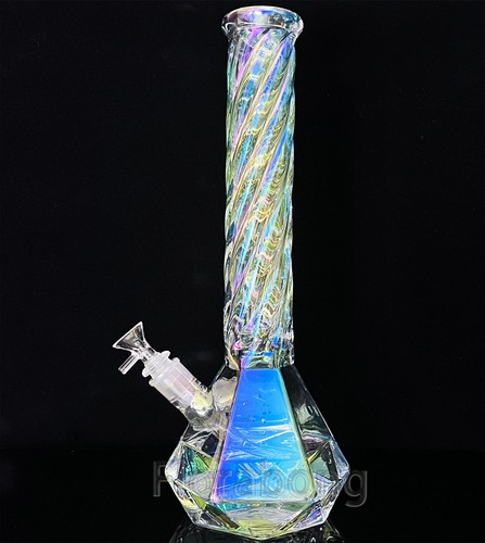 Iridescent glass bong - iridescent,