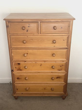 Solid Pine Victorian Style Large Chest of Drawers