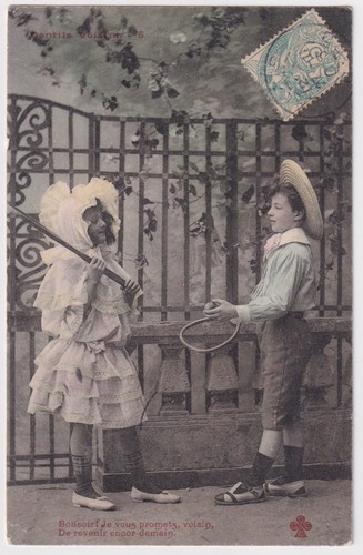 Antique french children - antique, tennis