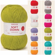 SOFT DOWN DK Wool by SIRDAR * Knitting Yarn * Eight Colours * 80% Acrylic / 2...