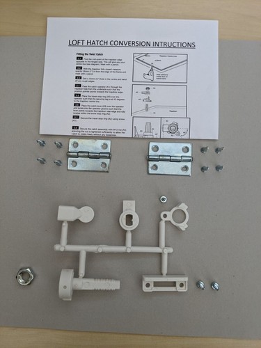 Drop down loft hatch door