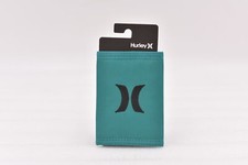 Hurley Honor Roll Tri - Fold Wallet w/ Centered Logo, Teal Green / Black