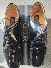 Goor Mens Lace-Up Shoes Shiny Formal Black UK Size 8 